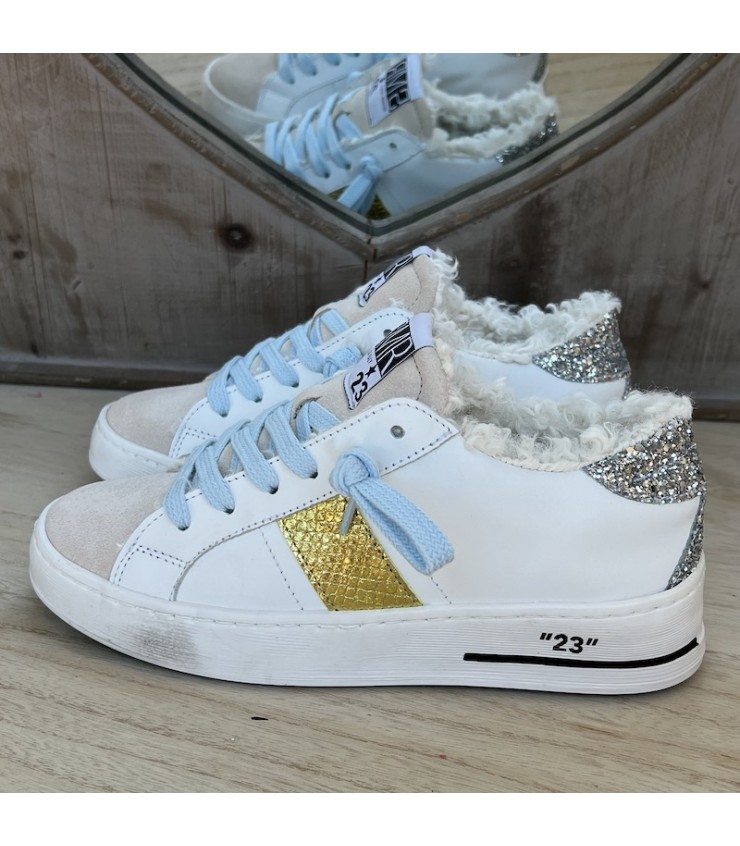 Baskets Tennis Femme Marc Fisher Blanc Or - Taille US 9.5, Neuves Sans étiquettes
