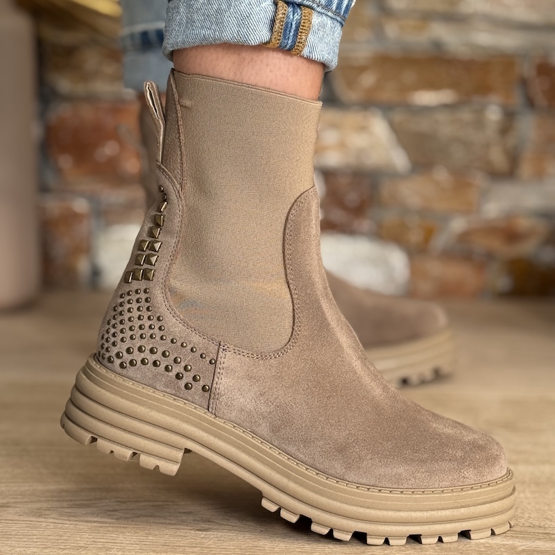 Bottines Minka Design - Cuir Gris Clair - Taille 38 - Doublure Cuir - Occasion Très Bon état